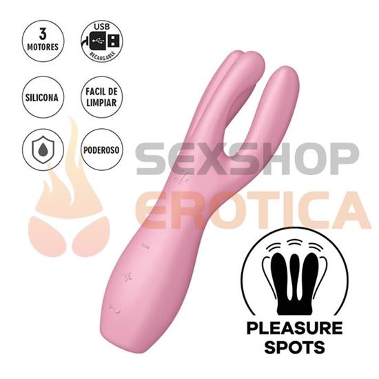 Threesome 3 estimulador vaginal con carga USB